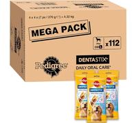 PEDIGREE Barritas Dentastix para perros, Sabor Pollo, 7 Unidades (Paquete de 16)