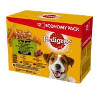 Pedigree Comida húmeda para perros en salsa, 12 bolsas de porciones (12 x 100 g)