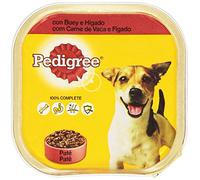 Pedigree Comida Húmeda para Perros Adultos Sabor Buey e Hígado en Paté(1 tarrina x 300g)