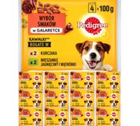 Pedigree Comida Húmeda para Perros en Gelatina Sabores Pollo y Cordero, Multipack (13 Packs x 4 bolsitas x 100g)