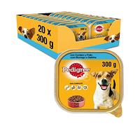 Pedigree Comida Húmeda para Perros, Sabor Cordero y Pollo en Paté (Pack de 20 Tarrinas x 300g)