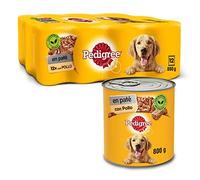 Pedigree Comida Húmeda para Perros Sabor Pollo en paté (Pack de 12 latas x 800g)