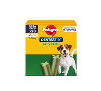 PEDIGREE Dentastix Daily Fresh (28 Unidades) - Snack Dental para Perros Pequeños (5 kg) ( de Té Verde y Eucalipto)