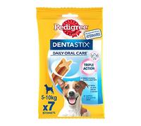 Pedigree Dentastix Daily Oral Care - Palitos masticables para perros pequeños - Para una buena higiene bucal - 10 paquetes de 7 barritas