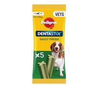 Pedigree Dentastix Fresh 70 Snack para Higiene Oral (Perro Medio 5-10 kg) 128 g 5 Palos - 14 Paquetes (70 Palos en Total)