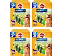 Pedigree Dentastix Fresh 84 Snack para la higiene bucal (Perro Grande > 25 kg) 810 g 21 Unidades - 4 Paquetes de 21 Unidades (84 Unidades totales)