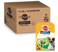 Pedigree Dentastix - Fresh Snack Dental para la Higiene Oral y Contra el Mal de Perros Pequeños (4 paquetes de 28ud)
