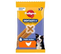 Pedigree Dentastix Snack Dental para la Higiene Oral de Perros Medianos (10 paquetes de 7ud)