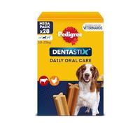 Pedigree Dentastix Snack Dental para la Higiene Oral de Perros Medianos (4 paquetes de 28ud)