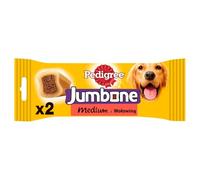 Pedigree Jumbone-Delikatesse - Bocadillos para perros con carne de vacuno y aves de corral para razas medianas (6 x 180 g)