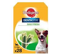 PEDIGREE Dentastix Daily Fresh (28 Unidades) - Snack Dental para Perros Pequeños (5 kg) ( de Té Verde y Eucalipto)