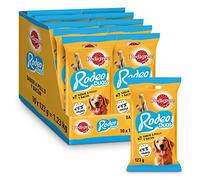Pedigree Rodeo Duos Snack en Tiras para Perros sabor Pollo y Bacon (Pack de 10 x 123 g)