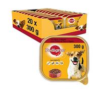 Pedigree Comida Húmeda para Perros Sabor Buey e Hígado en Paté (Pack de 20 Tarrinas x 300g)