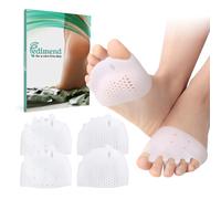 Pedimend 2 pares de almohadillas metatarsianas de gel para los dedos de los pies, alisador de dedos de gel para dedos superpuestos, corrector de juanetes, alivio del dolor del antepié Hallux Valgus