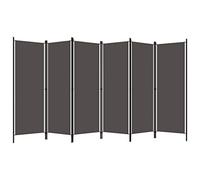 pedkit Biombo Divisor de 6 Paneles Biombo Separador Separador de Ambientes Biombos de Dormitorio Gris Antracita 300 x 180 cm