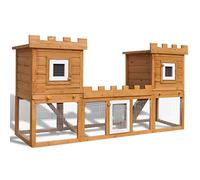 pedkit Conejera de Exterior Madera Gallineros Casa para Conejos Cobayas Hámster Mascotas Casa Grande de Animales Jaula conejera Doble Jaula de Madera