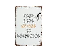 Pedo como si nadie te estuviera escuchando, impresión de baño, arte de pared, póster, letrero de hojalata vintage, letrero de metal, decoración de pared retro para el hogar, cafeterías, oficinas, tien