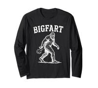 Pedo Divertido Bigfoot Pedos Sasquatch Big Foot Joke Hombres Mujeres Manga Larga