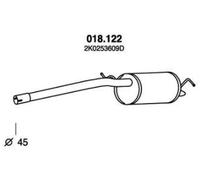 PEDOL 018.122 Silenciador trasero para VW Caddy III Furgoneta Caddy III Familiar