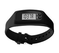 Pedometer Watch - Large Screen Step Counter for Walking and Fitness | Lightweight LCD Display Calorie Monitor, Easy-To-Read Digital Trackers for Daily Travel Hiking Jogging Gym, 25x2.7cm White Black