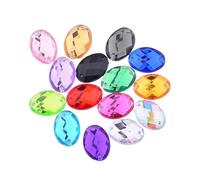 Pedrería para ropa, Cuentas acrílicas de diamantes imitación ovaladas for coser en la parte posterior plana for bricolaje, multicolor, varios tamaños, 300 unidades(Mix Color,18x25mm 100pcs)