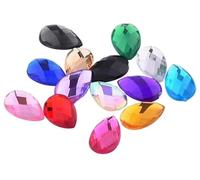 Pedrería para ropa, Diamantes de imitación acrílicos con parte trasera plana, pegables, multicolor, en varios tamaños, for manualidades(Mix,18x25mm 100pcs)