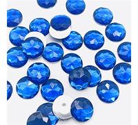 Pedrería para ropa, Piedras redondas de acrílico con parte trasera plana for manualidades, álbumes recortes, disfraces, multicolor, 10-20 mm(Blu,10mm 200pcs)