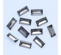 Pedrería, Piedras de cristal facetadas con punta rectangular y reverso laminado, for decoración uñas, bricolaje, fabricación joyas, cuentas(Grey,7x21mm 9pcs)