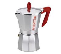 Pedrini 908460 Cafetera, Plata/Rojo