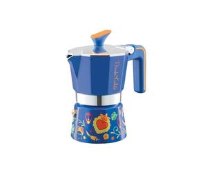 Pedrini Cafetera Frida Kahlo Moka 2 Tazas, Azul