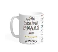 Pedrita Parker Taza - Taza café para desayuno | De Cerámica 330 ml, Tazas originales para regalar, Apta para Lavavajillas y Microondas, Como escribir e-mails