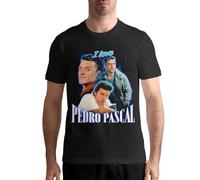 Pedro Actor Pascal - Camiseta de manga corta para hombre, cuello redondo, algodón, Estilo de camisa 1, M