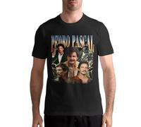 Pedro Actor Pascal - Camiseta de manga corta para hombre, cuello redondo, algodón, Estilo de camisa 5, XXL