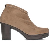 Pedro Miralles WEEKEND by Botín de ante,nobuk,serraje,tacón ancho y plataforma,suela de goma,clásico,color liso,sencillo, para: Mujer color: TAUPE talla:39