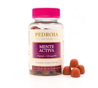 PEDROIA Mente Activa | Gominolas Ashwagandha y Magnesio con Vitamina B6 | Sabor Fresa | 60 Gominolas | Vitaminas para el Cansancio y Concentración | Vegano