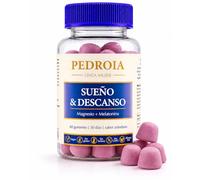 PEDROIA Sueño & Descanso | Gominolas Melatonina y Magnesio | Sabor Arándano | 60 Gominolas para Dormir | Magnesio Citrato 180mg + Melatonina 1,8mg | Vegano