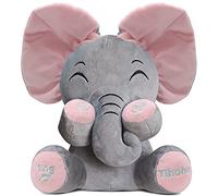 Peek A Boo Elefante de Peluche abrazable Que Habla, Juguete Animado para bebé, Regalo Lindo para niños, Ajuste de Sonido