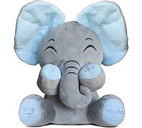 Peek A Boo Elephant Animated Talking Cantando Elefante Peluche Abrazable Juguete Bebé Elefante Animado Peluche Lindo Juguetes Regalo Muñeca de Peluche para Bebé Peek Niños Niñas Regalo Ajustar Sonido