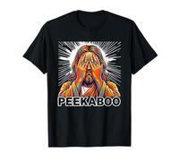 Peekaboo Jesus Meme Funny Christian Faith Funny Jesus Humor Camiseta