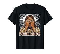 Peekaboo Jesus Meme Funny Christian Faith Funny Jesus Humor Camiseta