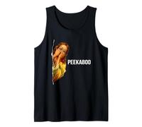 Peekaboo Jesus Meme Funny Christian Faith Funny Jesus Humor Camiseta sin Mangas