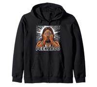Peekaboo Jesus Meme Funny Christian Faith Funny Jesus Humor Sudadera con Capucha