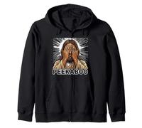 Peekaboo Jesus Meme Funny Christian Faith Funny Jesus Humor Sudadera con Capucha