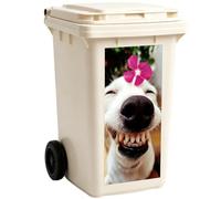 Peeking Trash Can Sticker - Funny Farm Animal Decal | Outdoor Wall
