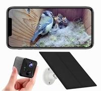 PeekWild Cámara solar para pájaros con WiFi, cámara inalámbrica HD Nest Box con visión nocturna, transmisión en vivo de pájaros de jardín a tu teléfono, cámara de vida silvestre alimentada por energía