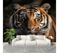 Peel and Stick DIY Fotomurales 250X175 cm 3d Tema De Tigre Decoración Papel Tapiz del hogar Murales Creativo MarróN Salón Dormitorio Oficina Habitación Fondo Pegatinas Pared