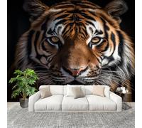 Peel and Stick DIY Fotomurales 250X175 cm Animales Tigre Primer Plano Decoración Papel Tapiz del hogar Murales Creativo MarróN Salón Dormitorio Oficina Habitación Fondo Pegatinas Pared