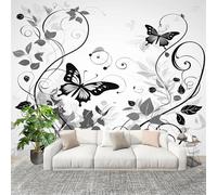 Peel and Stick DIY Fotomurales 250X175 cm CóMics Vides Mariposas. Decoración Papel Tapiz del hogar Murales Creativo En Blanco Y Negro Salón Dormitorio Oficina Habitación Fondo Pegatinas Pared