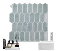 Peel and Stick Wallpaper - Self Adhesive Wall Tiles, 12x12 Inches Renter Friendly Kitchen Decor with High-Gloss Protective Finish, Waterproof Wallpaper, Oil Proof Kitchen Wall Stickers for Home Decor