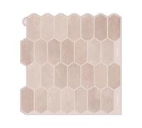 Peel and Stick Wallpaper - Vinyl Splash-Proof Wall Tile, Self-adhesive 12x12 inch tile for kitchen, bathroom & living spaces | Easy to apply and remove | Great for countertops, fridge, stove, or cabin